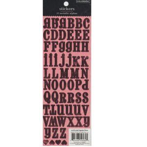 Colorbok Stickers - 57 Metallic Alphas Pink